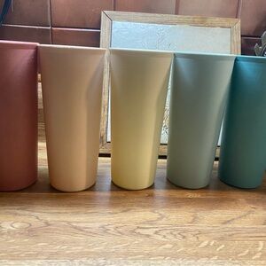 Tupperware Vibrant Tumbler Set - Red, Orange, Yellow, Green, Blue